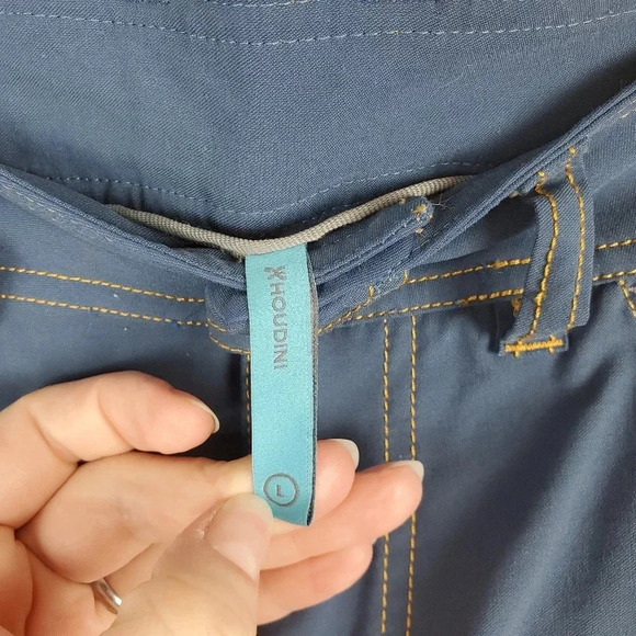 Houdini Mens Large Blue/Yellow Flat Front Chino Shorts #61 - Picture 11 of 11